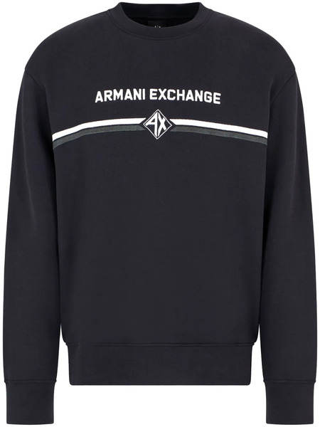  Armani Exchange Sudadera Con Logo Estampado - Azul 