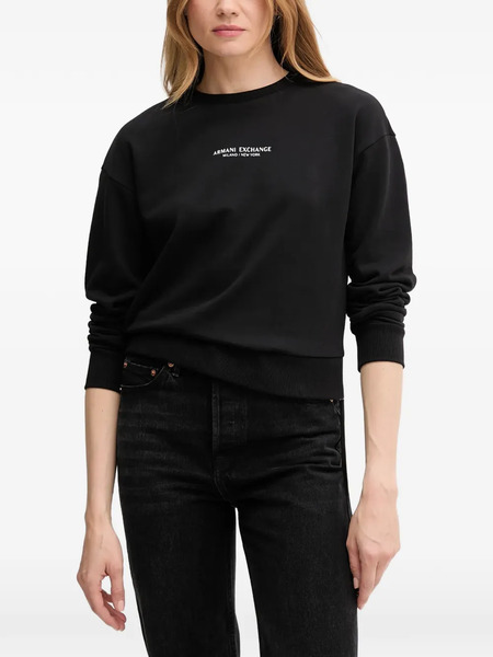  Armani Exchange Sudadera Con Logo Estampado - Negro 