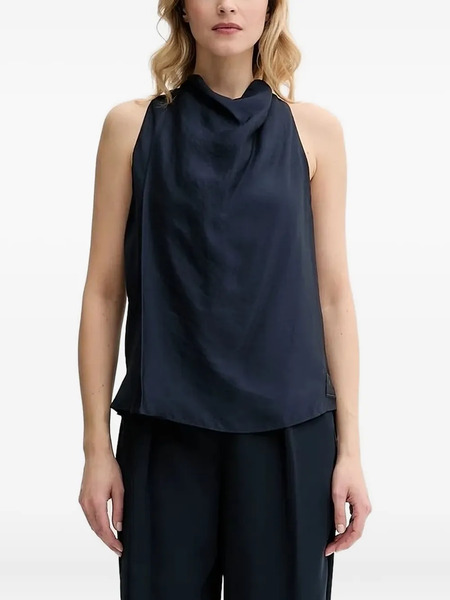  Armani Exchange Top Con Cuello Desbocado - Azul 