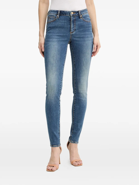  Armani Exchange Vaqueros Con Logo Bordado - Azul 