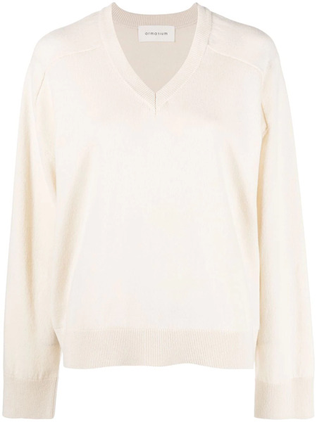  Armarium Jersey Con Cuello En V - Blanco 