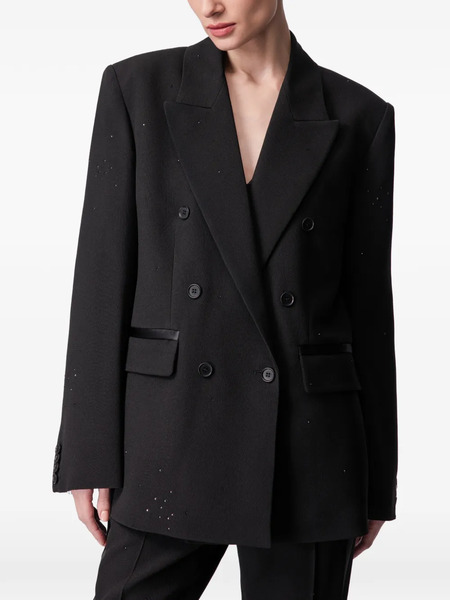  Article Ten Blazer Con Aplique De Encaje - Negro 