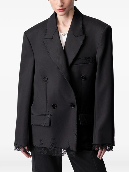  Article Ten Blazer Con Detalles De Encaje - Negro 