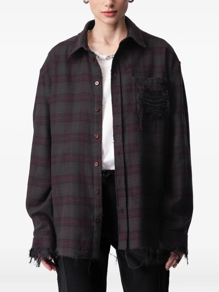  Article Ten Camisa A Cuadros De Algodón - Gris 