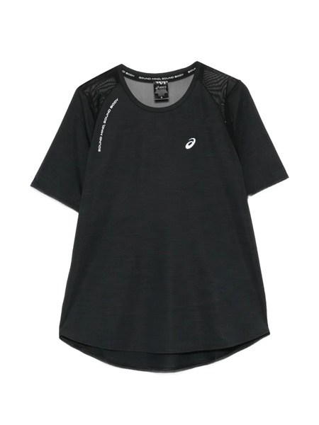  Asics Camiseta Road Con Panel De Malla - Negro 