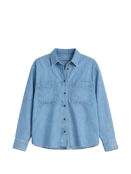  Askk Ny Camisa Vaquera Oversize - Azul 