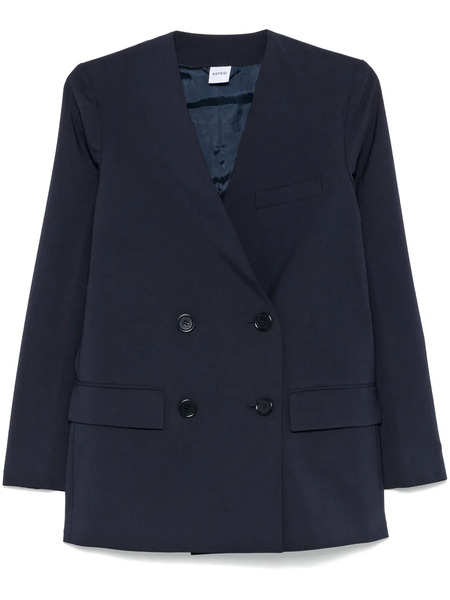  Aspesi Blazer Con Doble Botonadura - Azul 