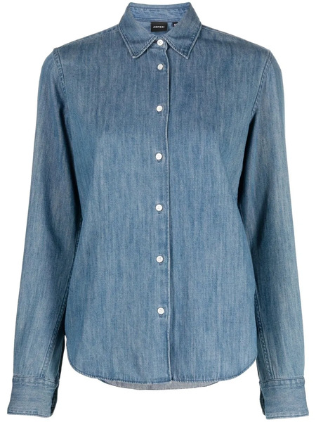  Aspesi Camisa Vaquera Ajustada Con Botones - Azul 
