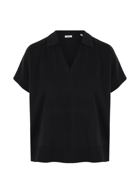  Aspesi Camiseta Con Cuello En V - Negro 