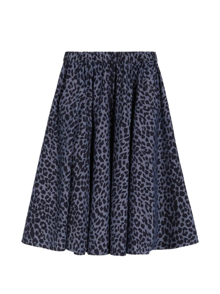  Aspesi Falda Con Animal Print - Azul 