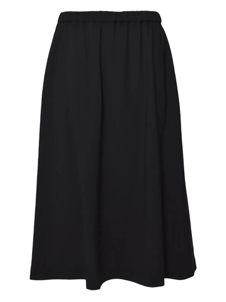  Aspesi Falda Midi Con Cinturilla Elástica - Negro 