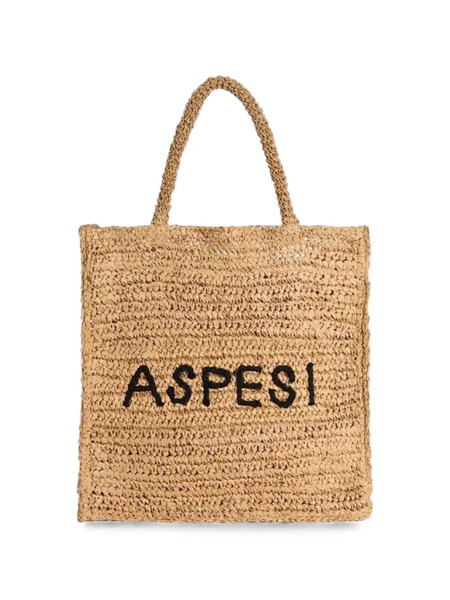 Aspesi Logo-embroidered Tote Bag - Neutro 