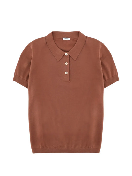  Aspesi Polo Con Botones Y Logo - Marrón 