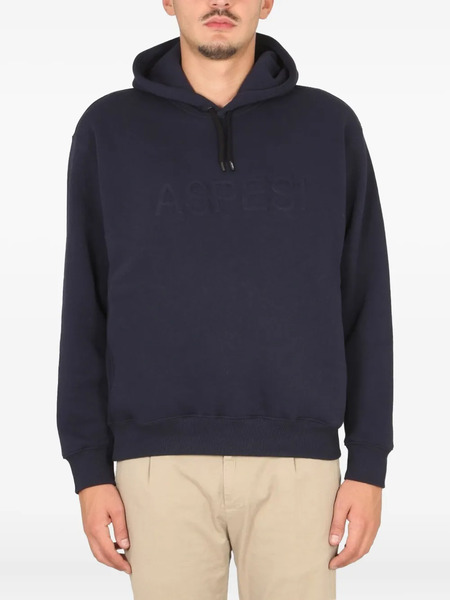  Aspesi Sudadera Con Capucha Y Logo En Relieve - Azul 