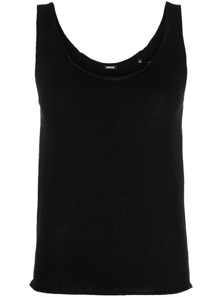  Aspesi Top Con Cuello Redondo - Negro 