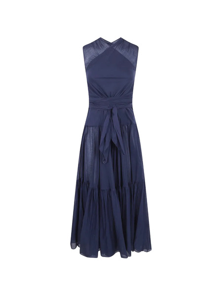  Aspesi Vestido Largo Con Cuello Halter - Azul 