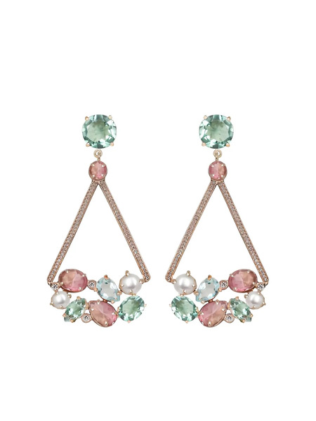  Atelier Mon Pendientes Triangulares - Dorado 