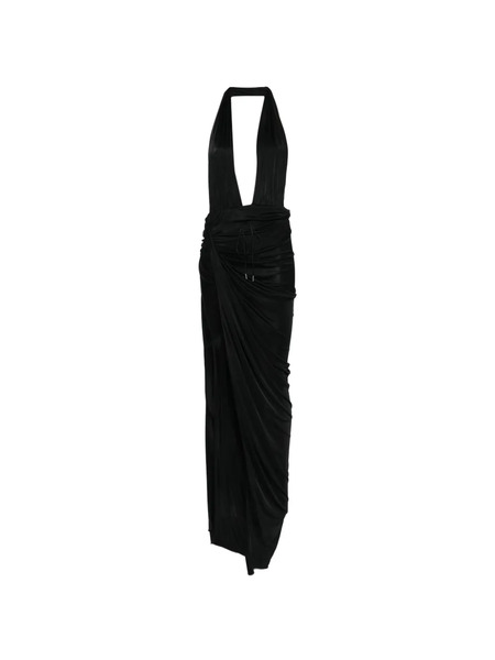  Atlein Vestido De Fiesta Drapeado - Negro 