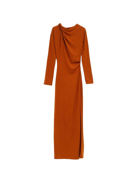  Atlein Vestido Drapeado - Marrón 