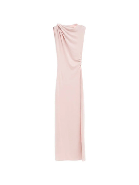  Atlein Vestido Largo Drapeado - Rosa 