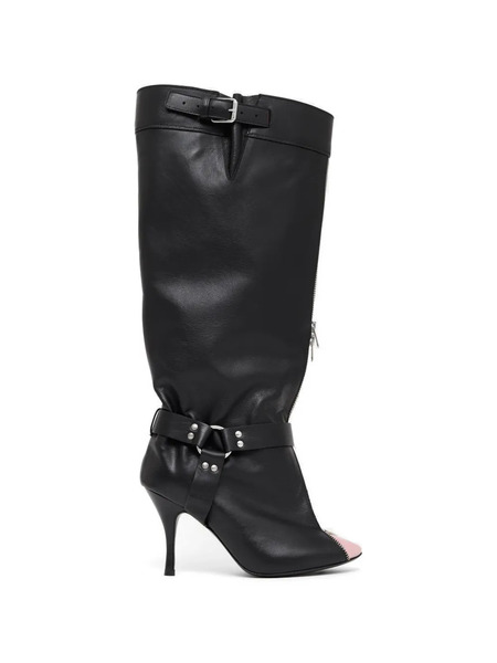  August Barron Botas Unzipped Con Hebilla - Negro 