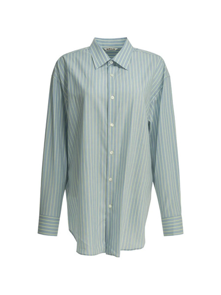  Auralee Camisa A Rayas - Azul 