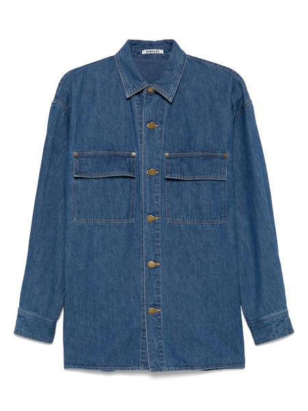  Auralee Camisa Selvedge - Azul 