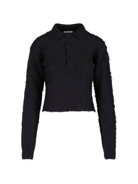  Auralee Jersey De Punto Cepillado - Negro 