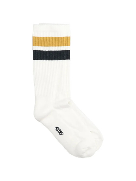  Autry Calcetines A Rayas - Blanco 