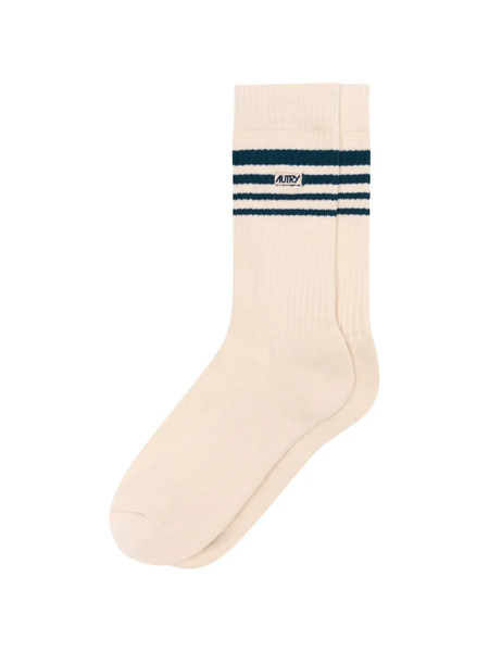  Autry Calcetines A Rayas - Blanco 