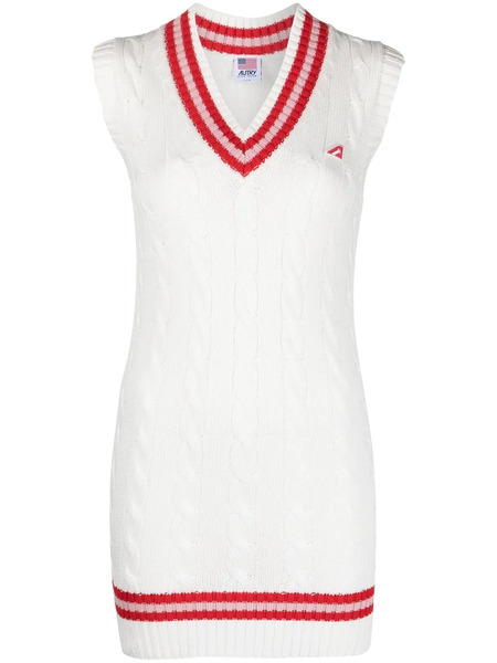  Autry Chaleco Con Cuello En V - Blanco 