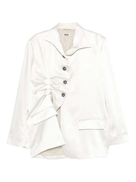  Avavav Chaqueta Con Bolsillo Fruncido - Blanco 
