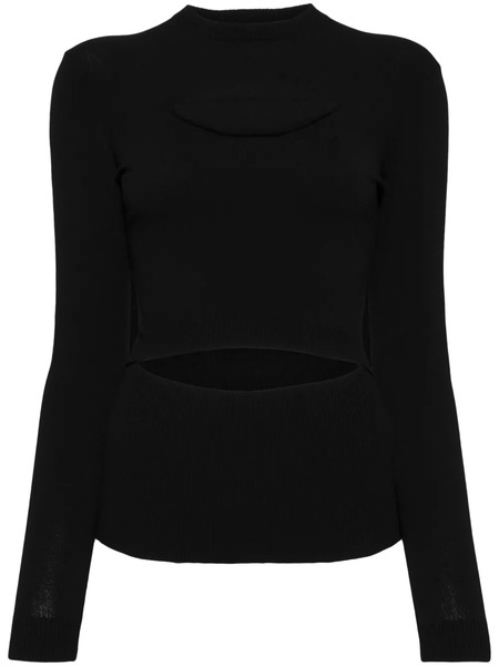  A.w.a.k.e. Mode Top Con Aplique De Labios - Negro 