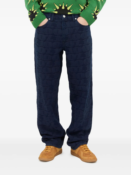  Awake Ny Vaqueros Con Logo En Jacquard - Azul 