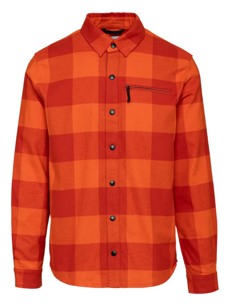  Aztech Mountain Camisa De Esquí A Cuadros - Naranja 