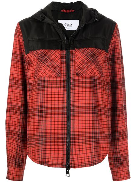  Aztech Mountain Sudadera A Cuadros Con Capucha - Rojo 