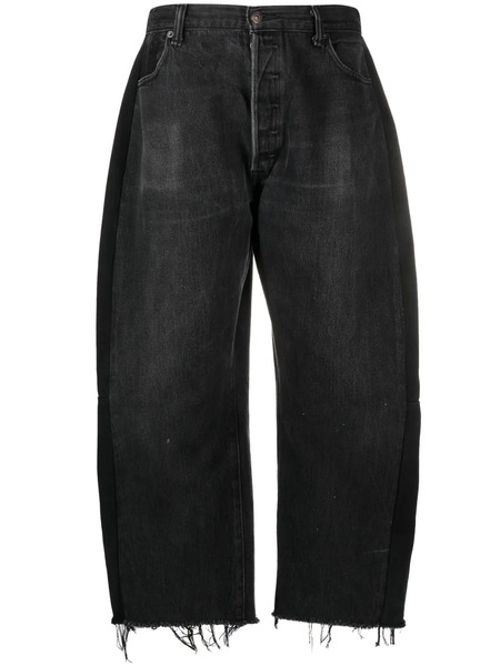  B Sides Vaqueros Anchos Estilo Capri - Negro 