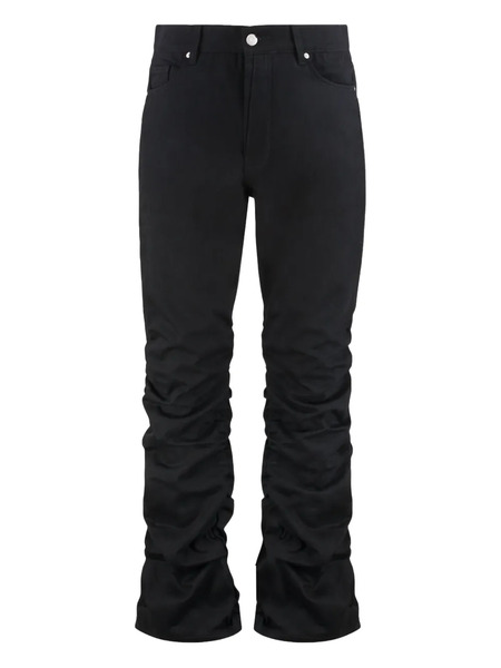  B1archive Vaqueros Con Detalle Fruncido - Negro 