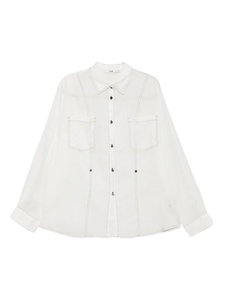  B+ab Camisa Con Botones - Blanco 
