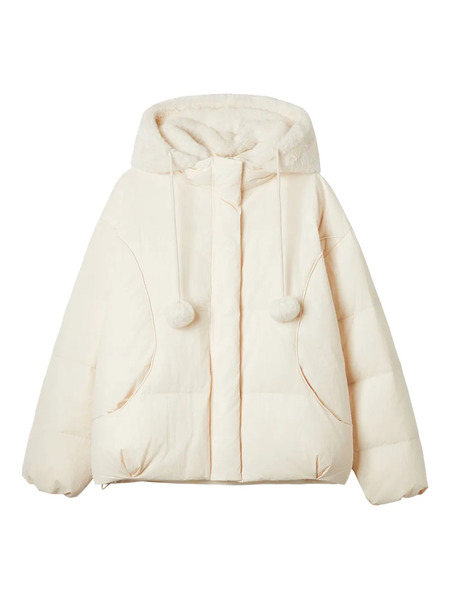  B+ab Chaqueta Con Capucha Y Pelo Artificial - Neutro 