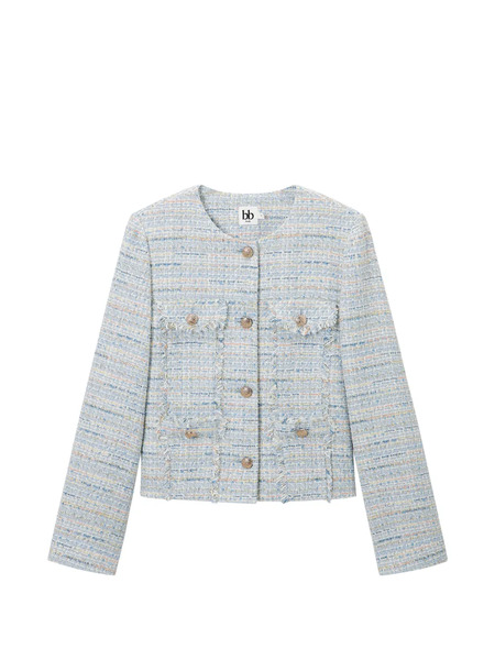  B+ab Chaqueta Con Flecos - Azul 