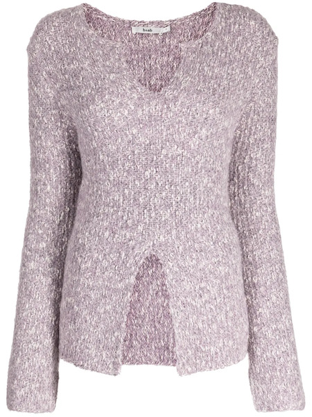 B+ab Jersey Con Abertura Frontal - Morado 