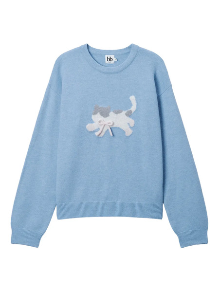  B+ab Jersey Con Cuello Redondo - Azul 