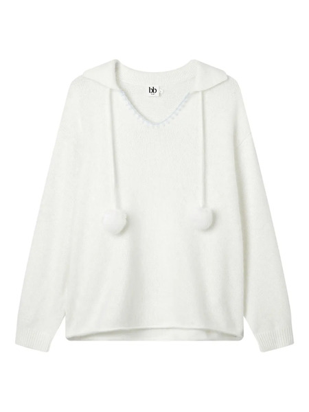  B+ab Jersey Con Pompón - Blanco 