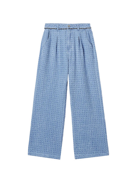  B+ab Pantalones Ajustados Con Efecto Texturizado - Azul 