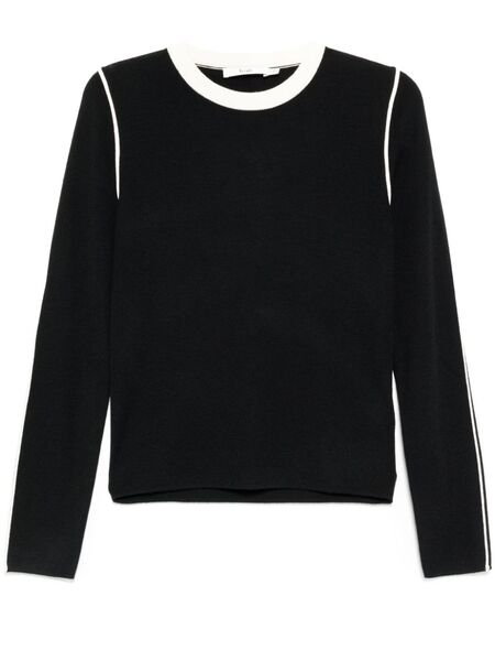  B+ab Sudadera Con Ribete En Contraste - Negro 