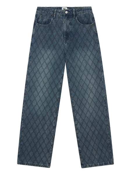  B+ab Vaqueros Con Detalles - Azul 