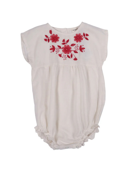 Babe & Tess Body Con Bordado Floral - Blanco 