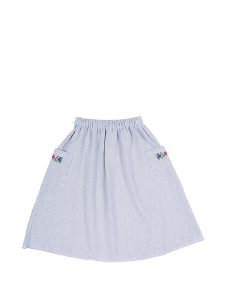  Babe & Tess Falda Midi Alexa Bordada - Azul 