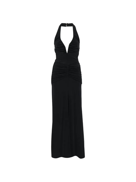  Babylon Vestido Largo Fruncido - Negro 